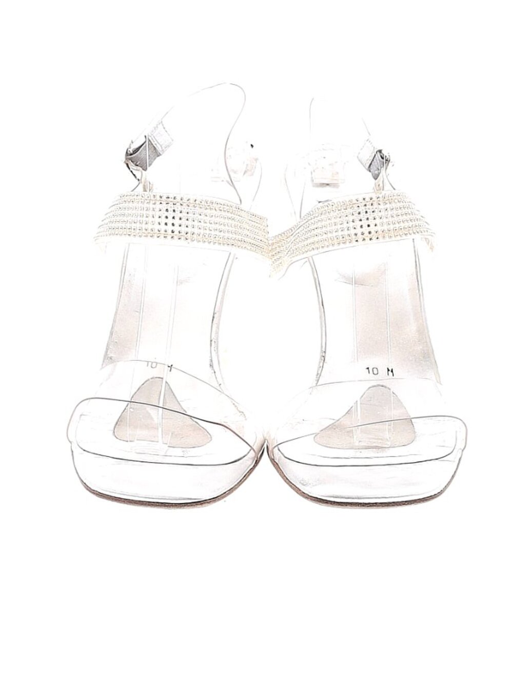Stuart Weitzman Vintage PVC/Vinyl Toe Strap Slingback Sandals- Size 10 - Picture 2 of 4
